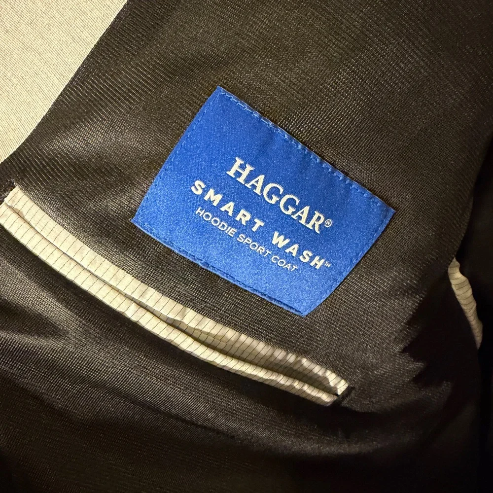 Haggar Light Gray Hoodie Sport Coat - Picture 4 of 8